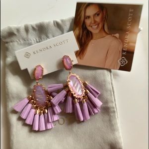 Kendra Scott Rose Gold Lilac Tassel Earrings